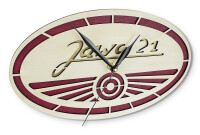 Holzuhr –  Logo Jawa 21, 16,5 x 29,5 cm