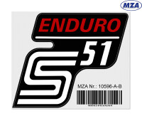 Aufkleber Seitendeckel S51 Enduro – MZA