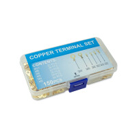 Satz unisolierte Ringkabelschuhe 3–10 mm Crimp (150 Stück) – Messing