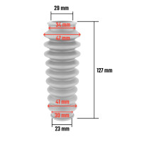 Faltenbalg Vordergabel Pionier – grau
