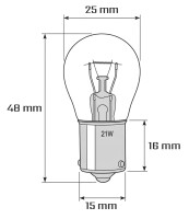 Glühbirne 6V 21W BaU15s - orange