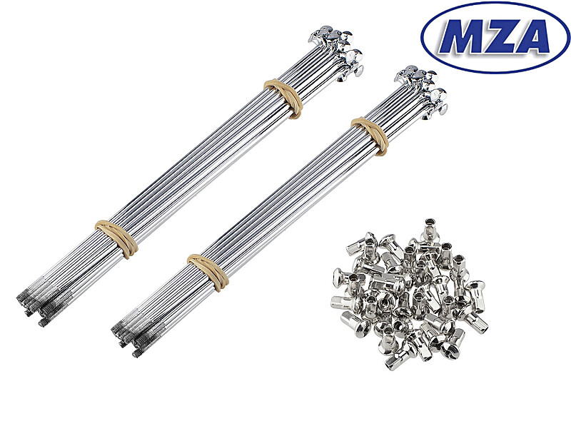 Speichensatz Simson für 16"-Felge mit Scheibenbremse – MZA – verchromt