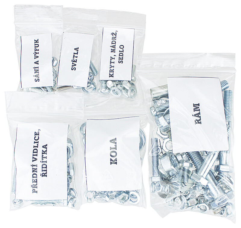 Schraubensatz für das komplette Motorrad (ohne Motor) Babetta 207.500 - Zink