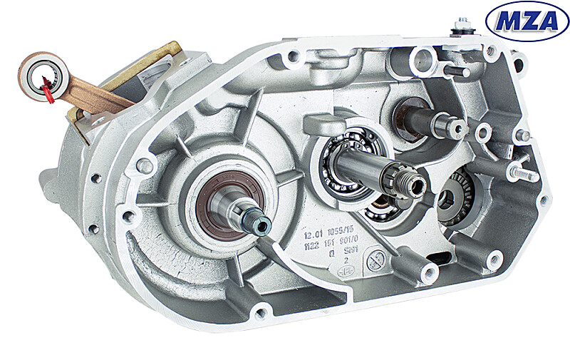 Halbmotor Simson S51 / S53 / SR50 mit 4-Gang-Getriebe – MZA, silbe