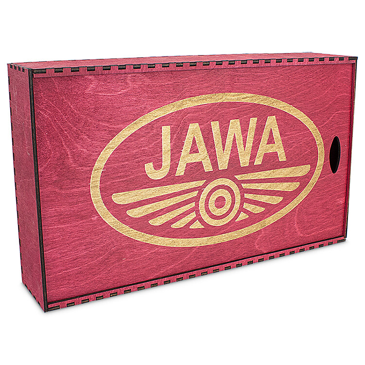 Holz-Geschenkbox für Jawa-Uhren – rot