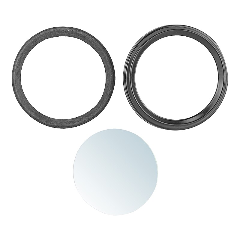 Rahmenring mit Glas für Tachometer, Drehzahlmesser Simson S51 - schwarz