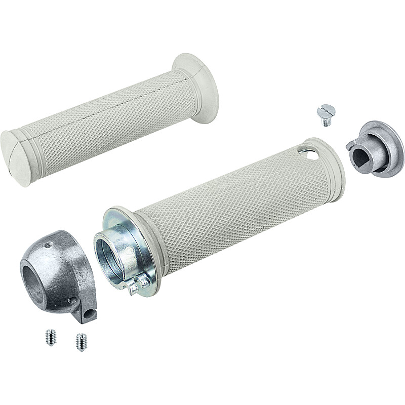 Schnellgasgriff + linker Griffgummi, grau (Satz)