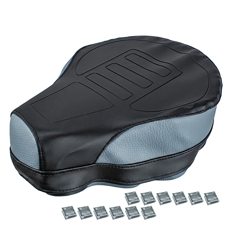 Sitzbankbezug Babetta 210, 225 – schwarz/grau + Klammern – Tschechien