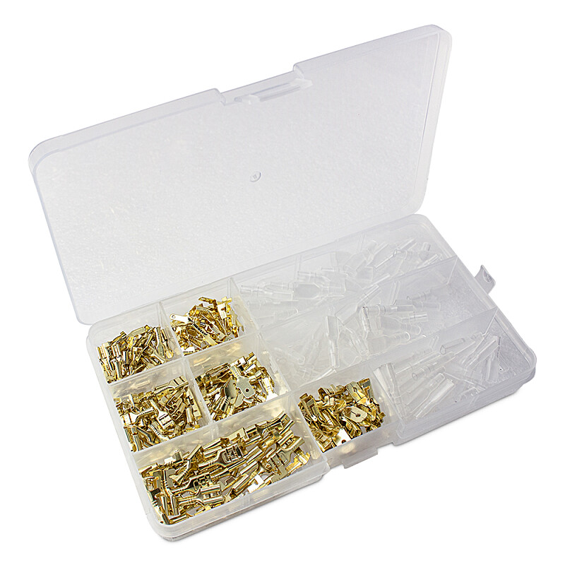 Satz Flachstecker mit Schutzhüllen (315 Stück)