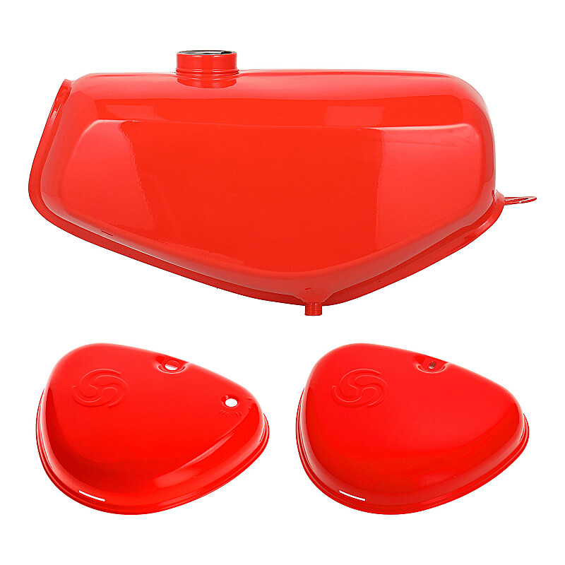 Tank + Seitendeckel Simson S51 Elektronik – orange – MZA – BESCHÄDIGT