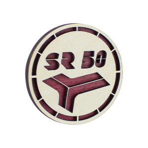 Holzmagnet Simson SR50 – 6 cm – rot