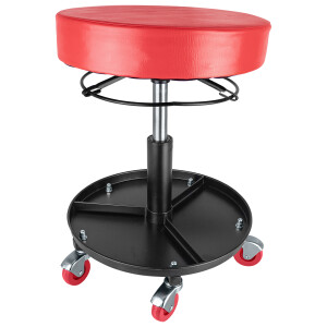 Drehbarer Werkstatthocker mit Rollen, höhenverstellbar
