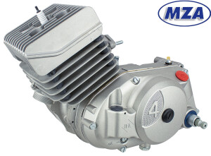 Motor Simson S70, SR80 – 70 ccm – 4-Gang – silber – mit NPC-Zylinder – MZA