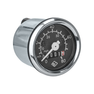 Tachometer 80 km/h mit Beleuchtung - Babetta - schwarzes Zifferblatt