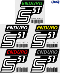 Aufkleber Seitendeckel S51 Enduro – MZA