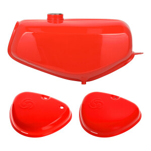 Tank + Seitendeckel Simson S51 Elektronik – orange – MZA – BESCHÄDIGT