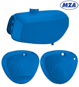 Tank + Seitendeckel-Set Simson S51 Enduro – hellblau – MZA